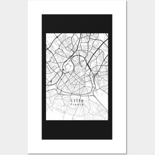 Lille France City Map Posters and Art